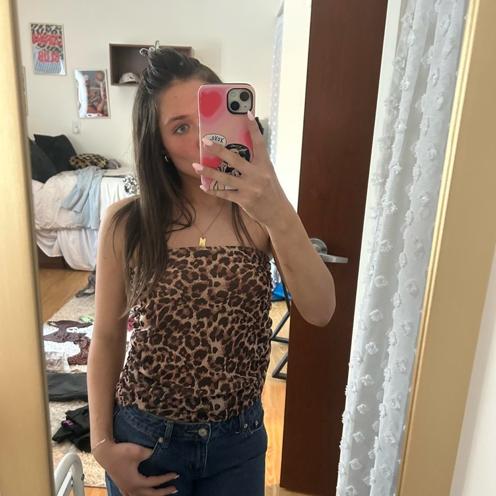 Leopard Print Strapless Top or Skirt